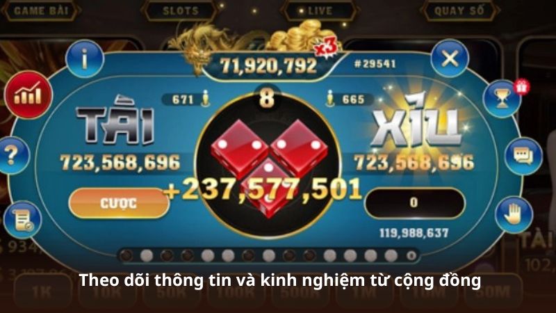 Theo dõi thông tin và kinh nghiệm từ cộng đồng
